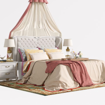 European Style Double Bed-ID:641357904