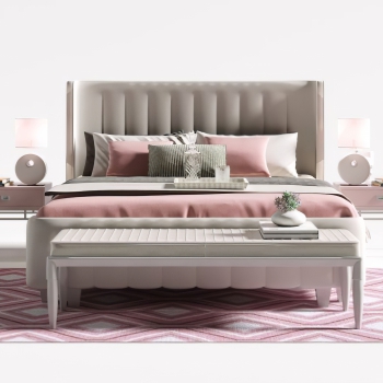European Style Double Bed-ID:866427902