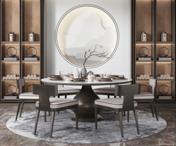 New Chinese Style Dining Table And Chairs-ID:366036892