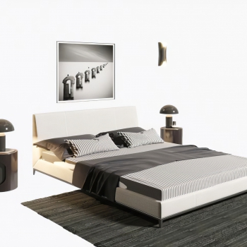 Post Modern Style Double Bed-ID:775753028