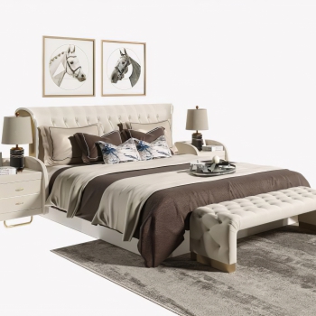 European Style Double Bed-ID:225420004
