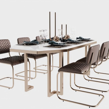 Modern Dining Table And Chairs-ID:256194118