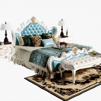 European Style Double Bed-ID:976742033