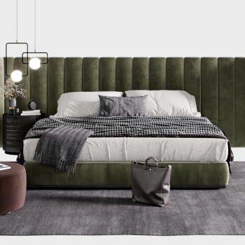 Post Modern Style Double Bed-ID:527489905