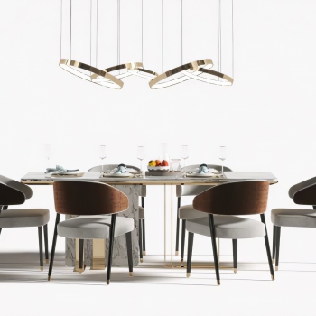 Modern Dining Table And Chairs-ID:881114011