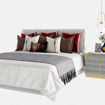 European Style Double Bed-ID:852209094