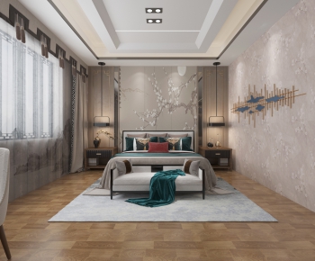 New Chinese Style Bedroom-ID:815653096