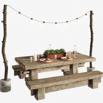 Nordic Style Outdoor Tables And Chairs-ID:382474906