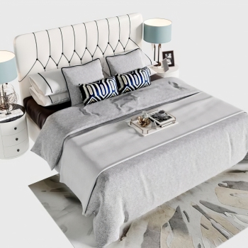 European Style Double Bed-ID:270766972