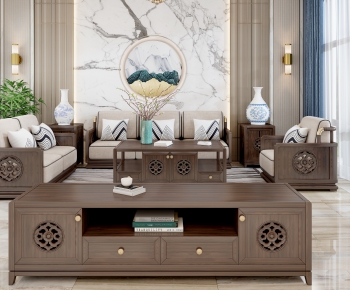 Chinese Style Sofa Combination-ID:927004103