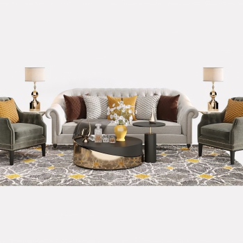 American Style Sofa Combination-ID:765928982