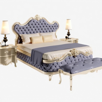 European Style Double Bed-ID:546526917