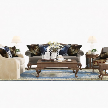 American Style Sofa Combination-ID:452245952