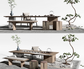Modern New Chinese Style Tea Tables And Chairs-ID:802624947