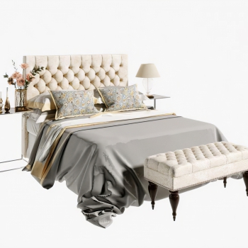 European Style Double Bed-ID:748193984