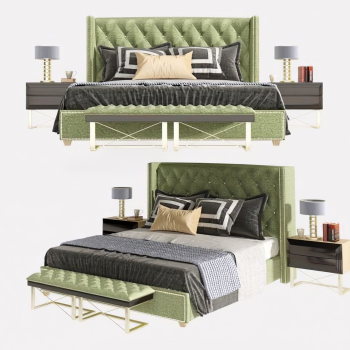 European Style Double Bed-ID:990899098
