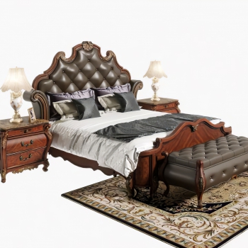 European Style Double Bed-ID:709850078