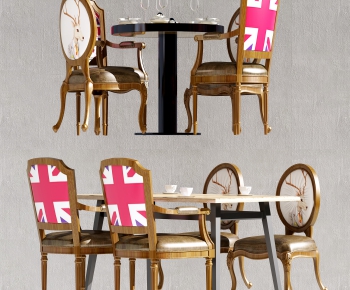 American Style Dining Table And Chairs-ID:708343033