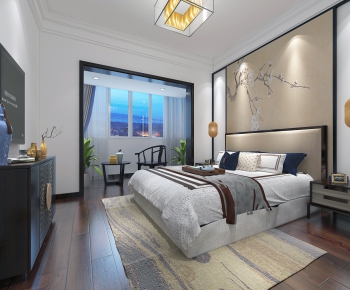 New Chinese Style Bedroom-ID:742625005