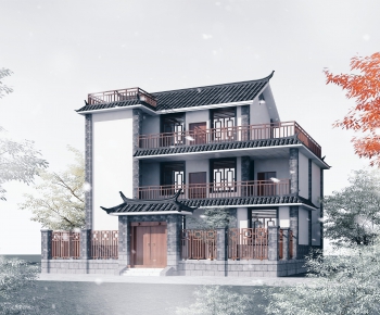 Chinese Style Villa Appearance-ID:166424996