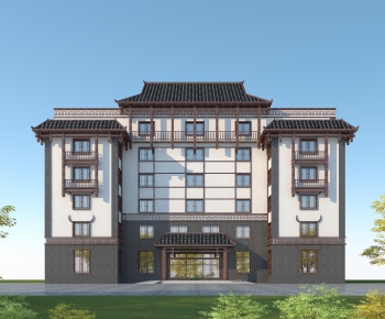 Chinese Style Building Appearance-ID:826396946