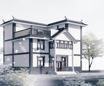 Chinese Style Villa Appearance-ID:927453041