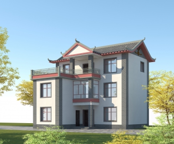 Chinese Style Villa Appearance-ID:993696938