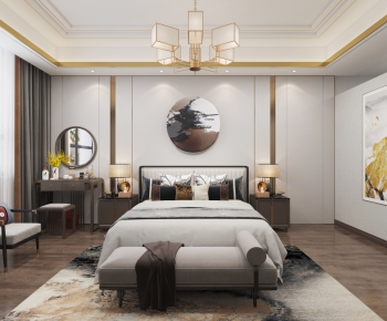 New Chinese Style Bedroom-ID:235621938
