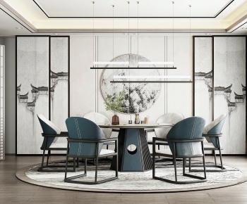 New Chinese Style Dining Room-ID:998238092