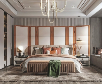 New Chinese Style Bedroom-ID:669975042