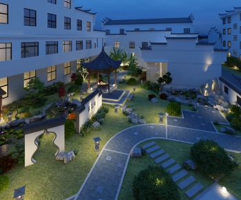 New Chinese Style Courtyard/landscape-ID:805695062
