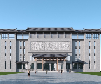 New Chinese Style Building Appearance-ID:159920939