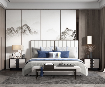 New Chinese Style Bedroom-ID:768089067