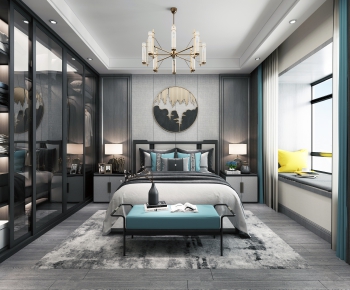 New Chinese Style Bedroom-ID:476567983