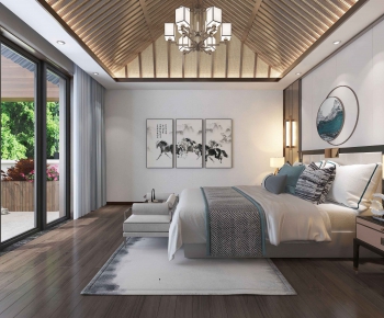 New Chinese Style Bedroom-ID:378227006