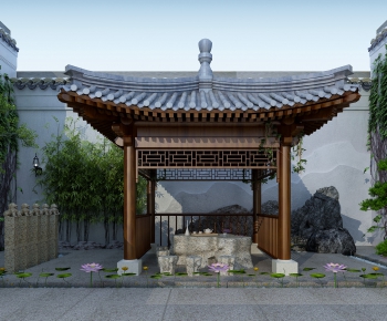 New Chinese Style Courtyard/landscape-ID:387972126