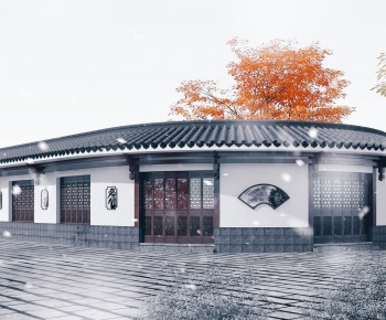 Chinese Style Ancient Architectural Buildings-ID:888987062