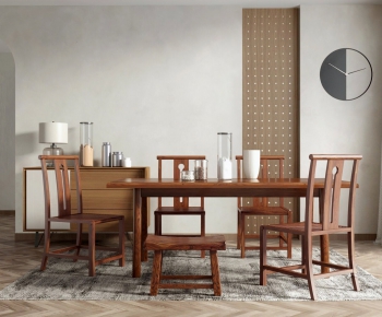 New Chinese Style Dining Table And Chairs-ID:979676019