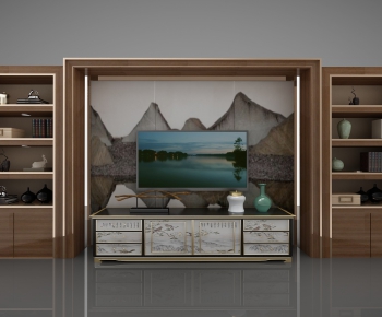 New Chinese Style TV Cabinet-ID:684952025