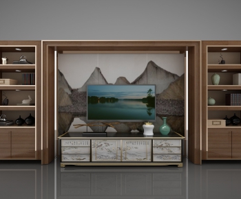 New Chinese Style TV Cabinet-ID:947420695