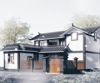 Chinese Style Villa Appearance-ID:597384938