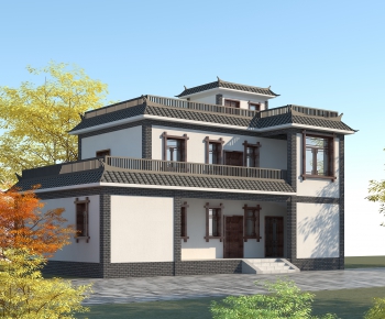 Chinese Style Villa Appearance-ID:741829931