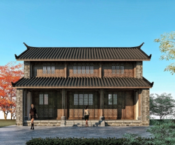Chinese Style Building Appearance-ID:365335946