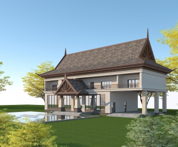 Southeast Asian Style Building Appearance-ID:693737038