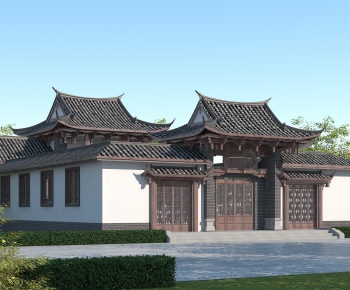 Chinese Style Ancient Architectural Buildings-ID:427814964