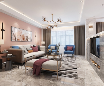 Modern A Living Room-ID:442317961