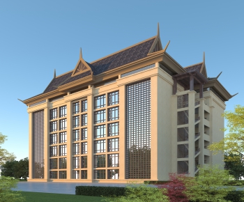 Southeast Asian Style Building Appearance-ID:989945896