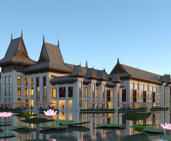 Southeast Asian Style Building Appearance-ID:995812898
