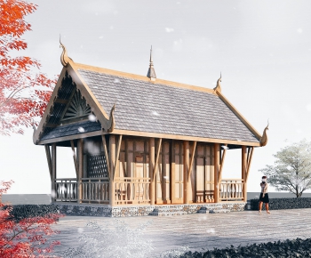 Southeast Asian Style Building Appearance-ID:622567898