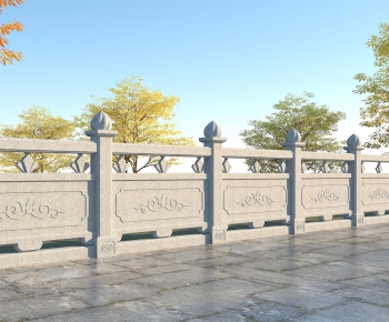 中式石材栏杆护栏-ID:198801993